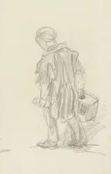 Adolphe Mouilleron, Schoenpoetser, naar links