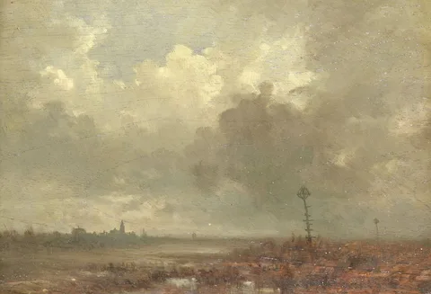 Adolphe Mouilleron, Riverview in the evening