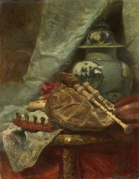 Adolphe Mouilleron, Still Life with Bagpipes