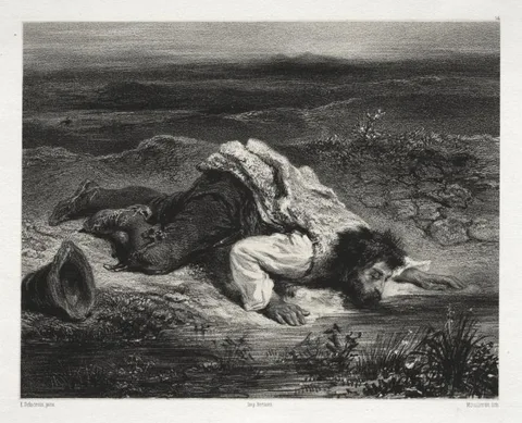 Adolphe Mouilleron, The Wounded Brigand