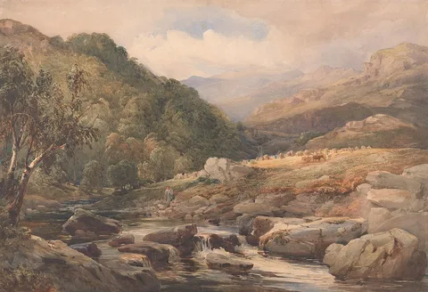 David Hall McKewan, Landscape with Stream and Haymakers