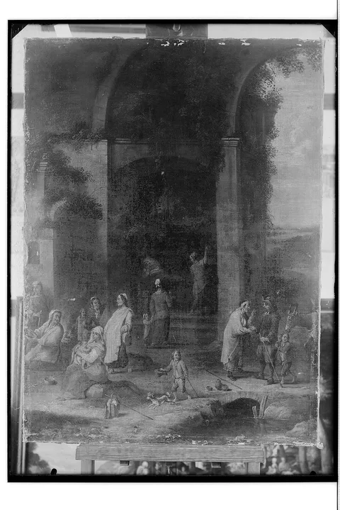 Hendrick Govaerts, Gypsy camp in an abandoned bulding