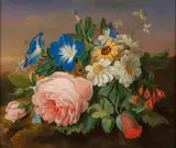 Cornelis Johannes van Hulsteijn, Still Life with Roses and Daisies