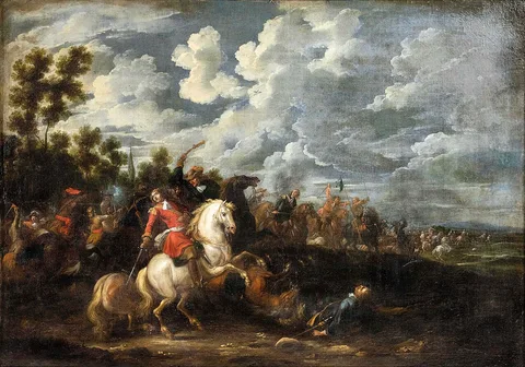 Alexander Casteels the Elder, Cavalry engagement