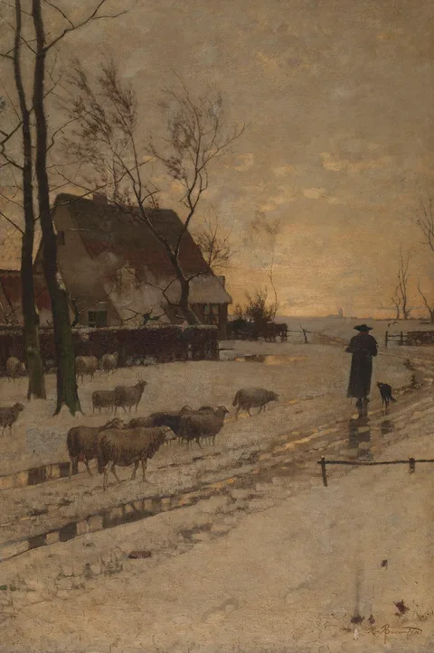 Richard Burnier, Winter Landscape near Dusseldorf