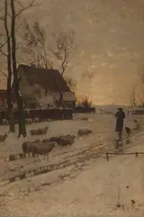 Richard Burnier, Winter Landscape near Dusseldorf