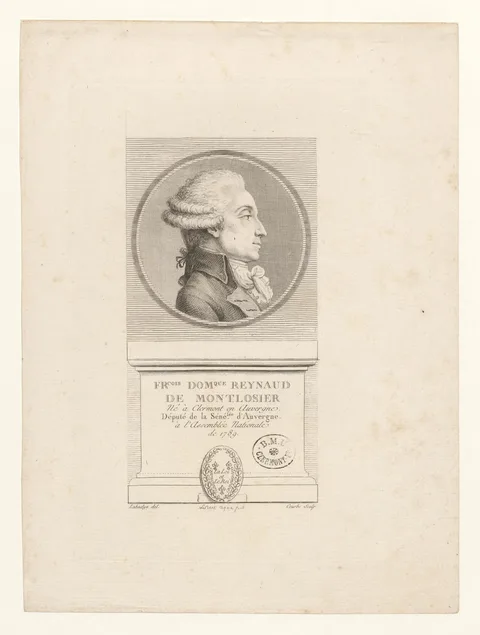 Charles Toussaint Labadye, Fr[an]cois Dom[ini]que Reynaud de Montlosier : Né à Clermont en Auvergne, Député de la Séné[chaus]sée d'Auvergne à l'Assemblée Nationale de 1789 BOYER 1845