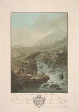 Charles-Melchior Descourtis, Vue d'un pont sur l'Aar, Canton de Berne (View of a Bridge on the Aar, Berne)