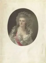 Charles-Melchior Descourtis, Portret van Wilhelmina van Pruisen, prinses van Oranje-Nassau
