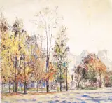 Pierre Thévenet, The Tuileries in Autumn