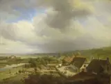 Abraham Johannes Couwenberg, Gezicht op de Ooijpolder, gezien vanaf de Belvédère te Nijmegen