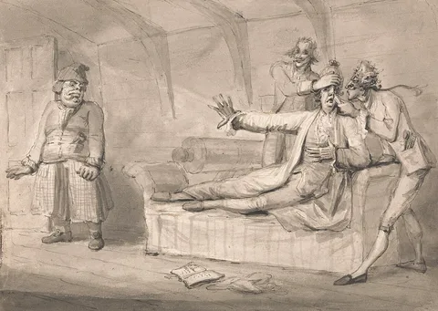 Samuel Collings, Morgan Offending the Delicate Organs of Captain Wiffle