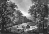 Johann Andreas Herrlein, Forest landscape with a robbery
