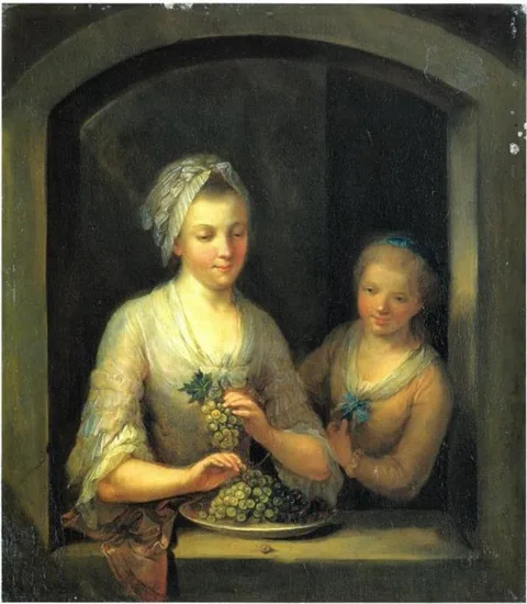 Johann Andreas Herrlein, A Woman and a Girl at a Window