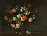 Simon Hardimé, A Vase of Flowers and Insects