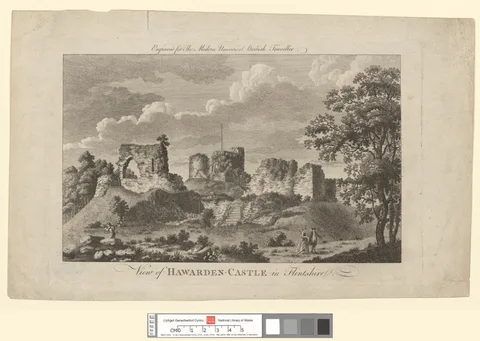 William Watts, View of Hawarden Castle in Flintshire