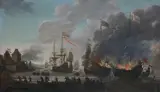 Jan van Leyden, The Dutch Burn English Ships during the Expedition to Chatham, 20 June 1667 (Raid on the Medway)