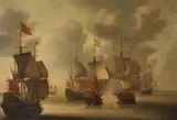 Jan van Leyden, The 'Amelia' Engaging English Ships, 1652-53