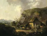 Thomas Hand, Cottage and Hilly Landscape