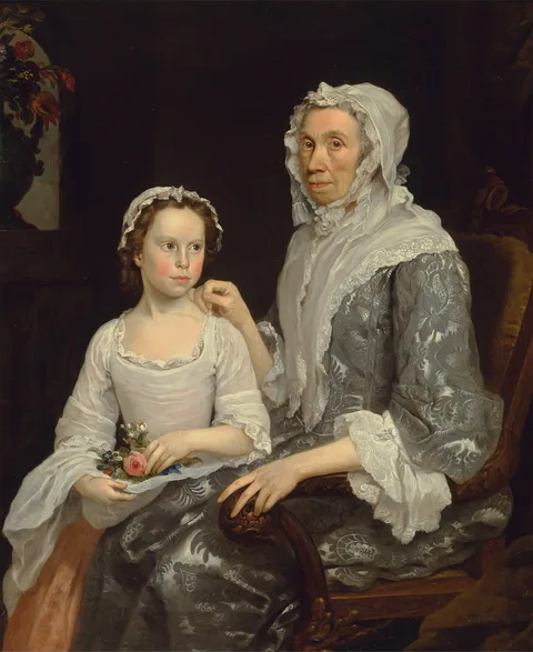 George Beare, Portrait of an Elderly Lady and a Girl