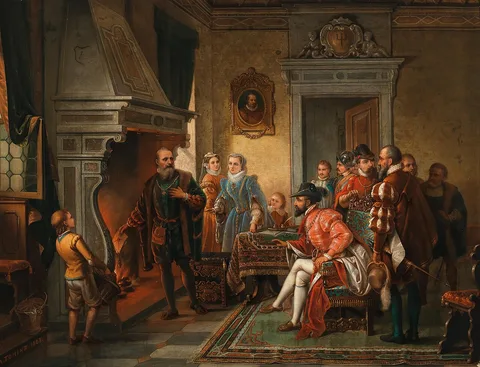 Augusto Tominz, Jakob Fugger burning the debenture bonds of Charles V