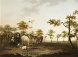 Dionys van Dongen, Cows with a Goat in a Landscape