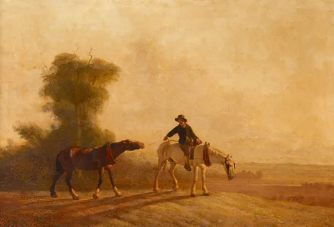 James M. Burnet, Landscape, Boy with Farm Horses