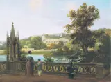 Carl Daniel Freydanck, View of Glienicke castle from Babelsberg