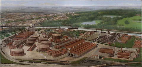 Eugène van Gelder, The old gasworks in Laeken