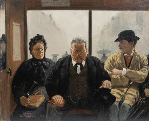 Eugène van Gelder, On the streetcar