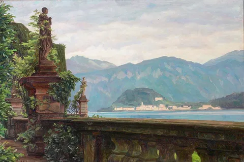 Henrik Jespersen, View over Lake Como from a Villa
