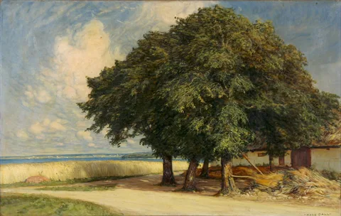 Hans Dall, Landscape with a view of a lake.