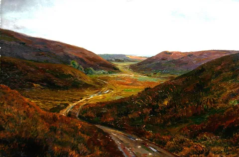 Hans Agersnap, A hilly landscape scenery.