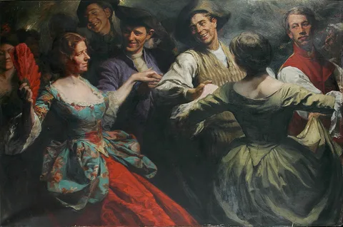 Gustav Vilhelm Blom, Scene from Bellmans Epistel no. 64 “Föll dina ögon”.