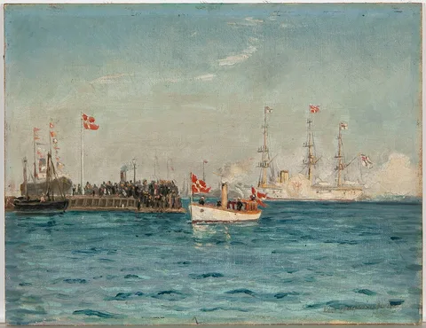 Benjamin Olsen, The Russian Emperor's Ship at Copenhagen Docks
