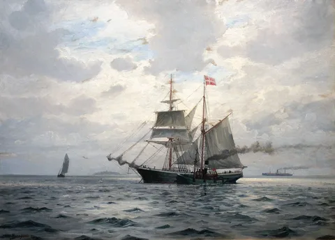 Benjamin Olsen, Meeting the Pilot Boat on the Øresund