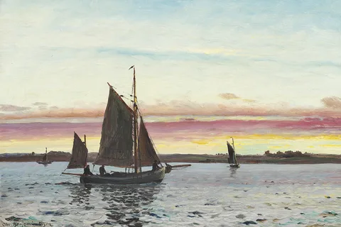 Benjamin Olsen, Fishing boats on the Roskilde fiord.