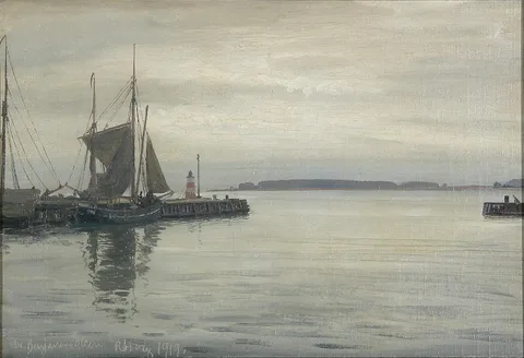 Benjamin Olsen, The harbour at Rørvig.