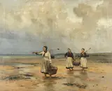 Gustan Le Sénéchal de Kerdréoret, Pêcheuses d'huîtres à l'embouchure de la Somme