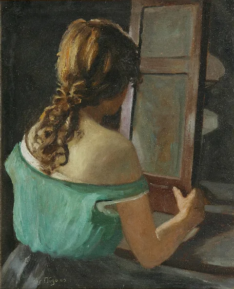 Christian Aigens, Woman seen from behind.