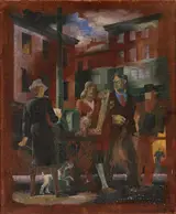Kindred McLeary, Scenes of New York--Greenwich Village (mural study, Madison Square Postal Station, New York City)