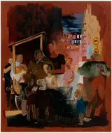 Kindred McLeary, Scenes of New York--Lower East Side (mural study, Madison Square Postal Station, New York City)