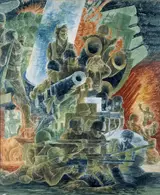 Kindred McLeary, War (mural study, War Department building, Washington, D.C.)