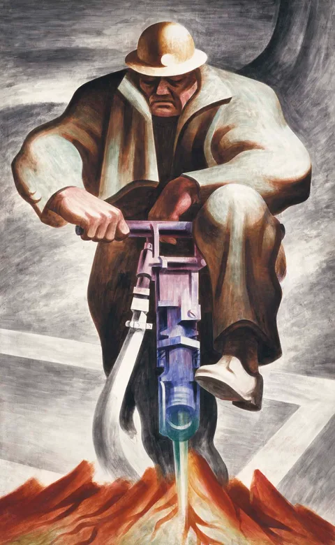 Harold Lehman, The Driller (mural, Rikers Island, New York)