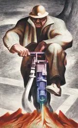 Harold Lehman, The Driller (mural, Rikers Island, New York)