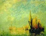 William Gedney Bunce, Sunset, San Giorgio, Venice