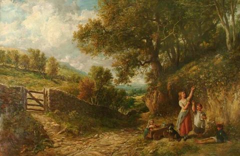 John Thomas Peele, Blackberrying, Isle of Man