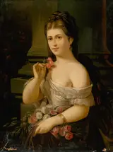 Alexander Nyulassy, Young Woman with a Bouquet