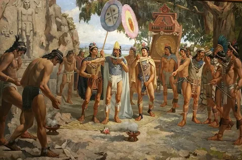 Daniel del Valle, Moctezuma II visitando las tumbas de sus antepasados