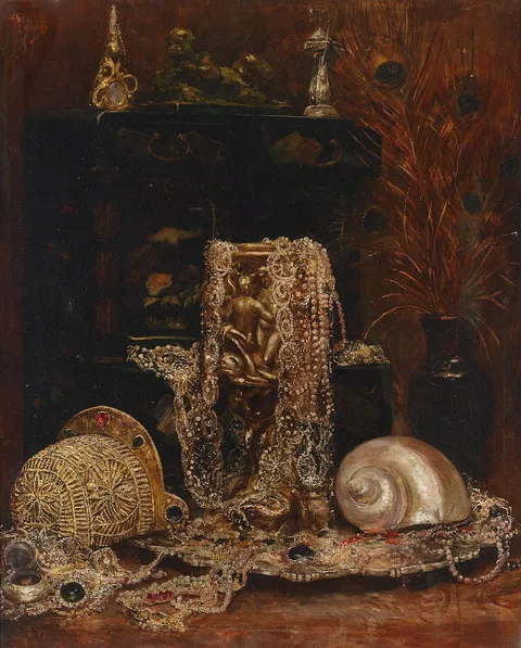 August Pollak, Still life with jewellery